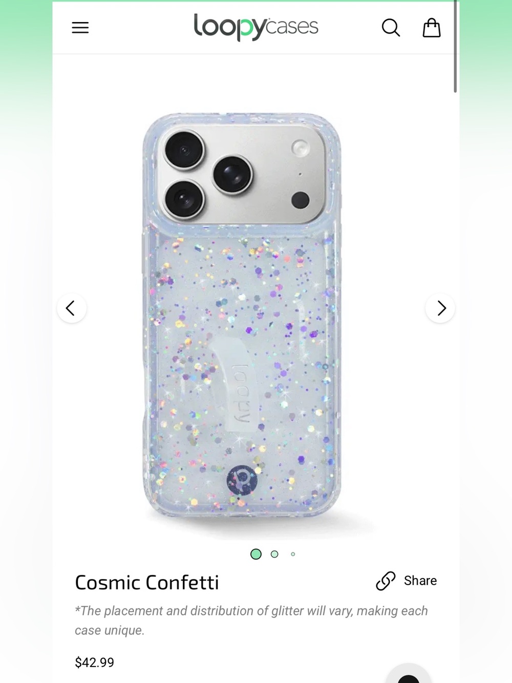 Loopy Cosmic Confetti iPhone 16 Pro Max Case